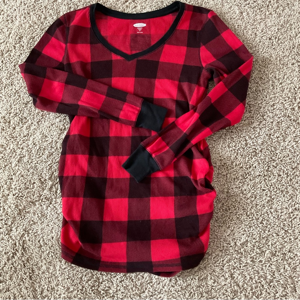 Old Navy Buffalo Plaid Maternity Top, Women’s Sz M - Picture 6 of 9